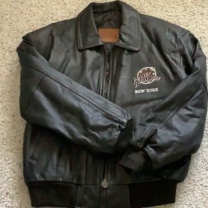 Planet Hollywood black leather jacket. Size M, New York. Excellent condition